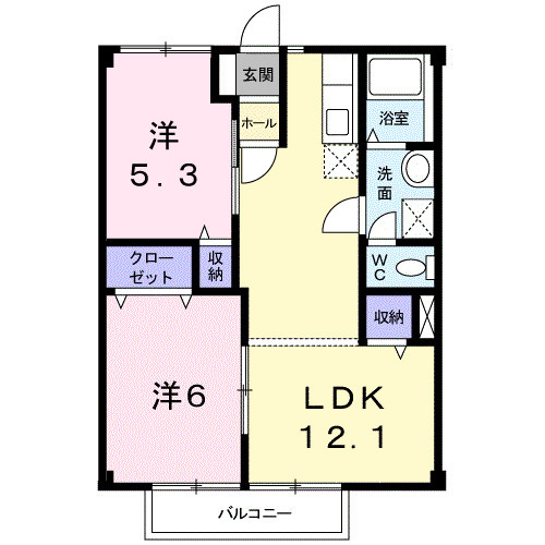 サンハイムⅠの間取り