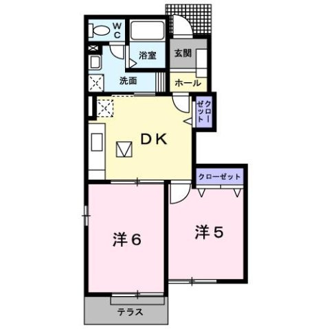 ベルデュールⅠの間取り