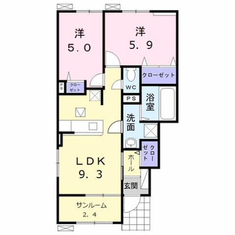 ベストライフ野面Ⅱの間取り