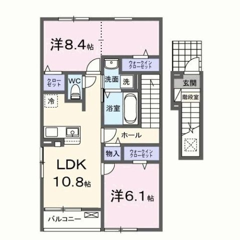 メゾンド・プチ・フルールⅩⅡの間取り
