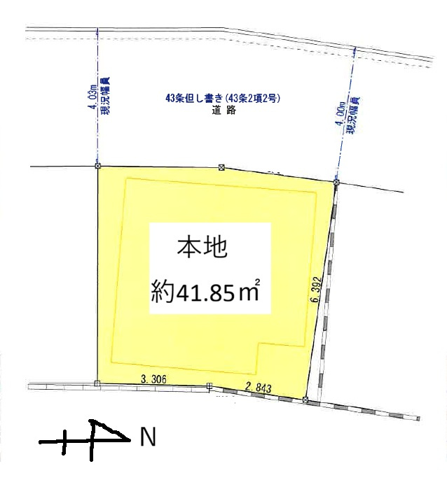 市川市新井１丁目　新築戸建ての区画図