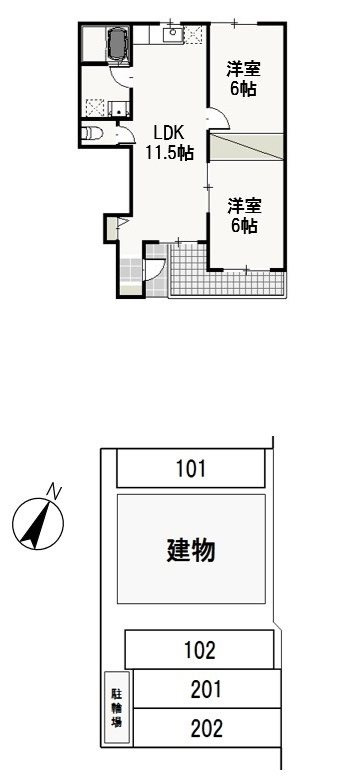 アドヴァンスSH　Ⅱ の間取り