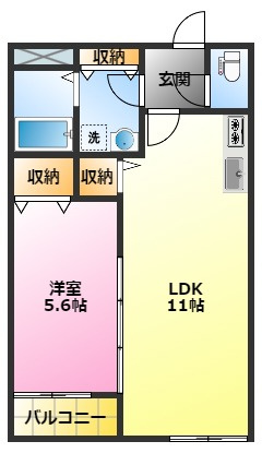 コロル・スピーネEDO　3号棟の間取り|インターネット無料です♪