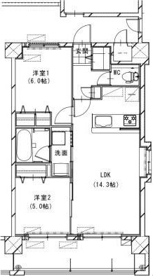 SunCrest西崎の間取り