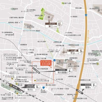 CLIVIA市川真間の地図