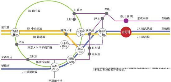 CLIVIA市川真間の地図