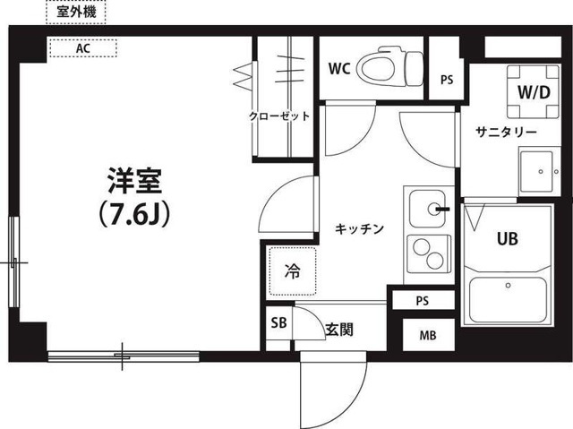 鎌ケ谷市道野辺本町２丁目の賃貸マンションの間取り