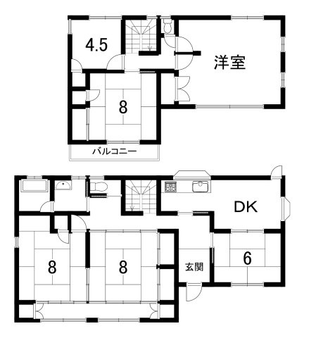 栃木市都賀町家中2154-2の間取り