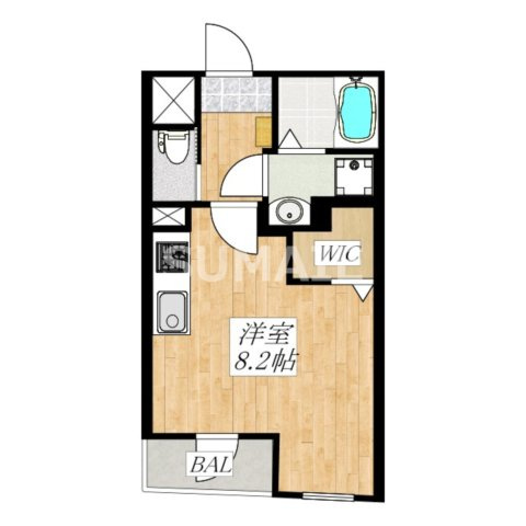 グランフローラの間取り|1Rです