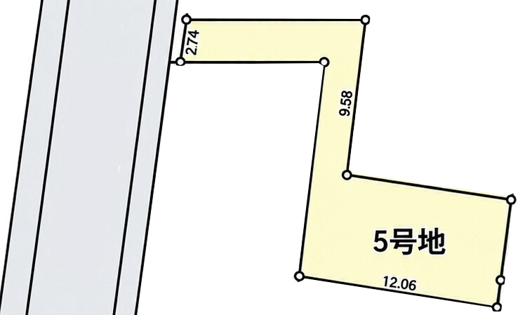 府中市新町2丁目 中央線 国分寺駅 売地の土地図