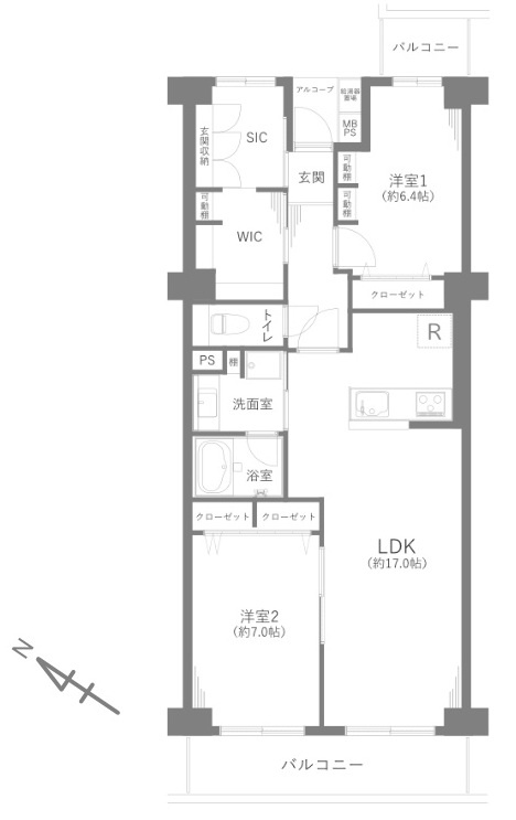 ルネ門前仲町パークステイツの間取り