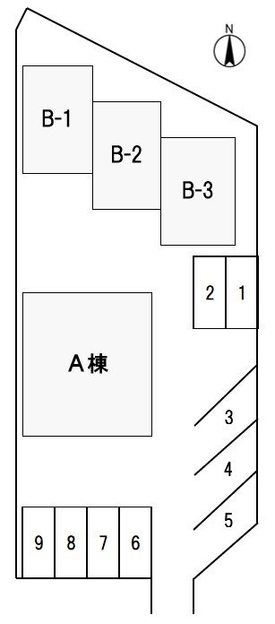 グランドール原尾島　Bの区画図