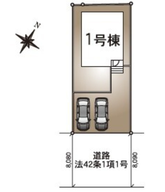 常総市新石下第11　新築戸建の区画図|敷地169.78㎡の整形地。駐車も余裕があり、暮らしやすい住まいです。