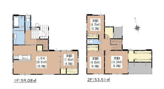 大野城市大城5丁目第3-2棟（1号棟）の間取り