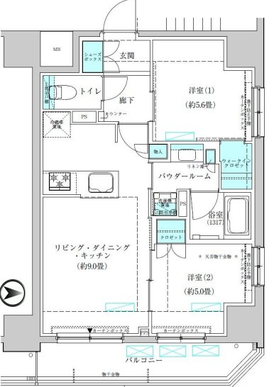 台東区寿３丁目の賃貸マンションの間取り