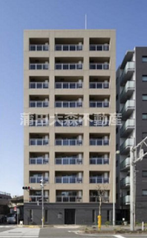 ガリシア大森Eastの外観|2020年2月築　RC鉄筋コンクリート造地上10階建て総戸数29戸
東京都大田区大森中1丁目　京浜急行本線大森町駅近徒歩3分、平和島駅と梅屋敷駅徒歩10分