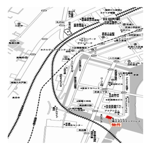 フォンテーヌ芝浦の地図