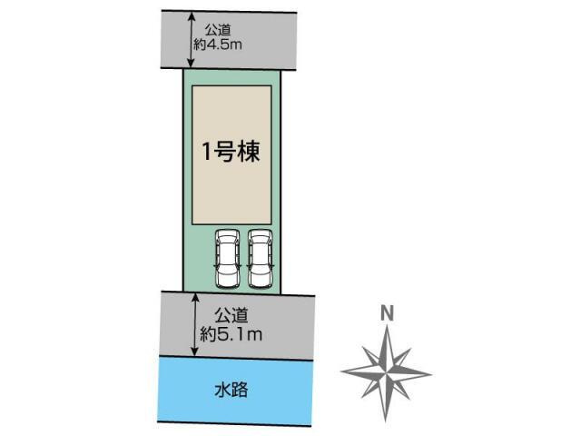 仲介手数料無料）愛西市須依町大正１棟／１期１号棟の区画図|愛西市須依町大正1棟 区画図