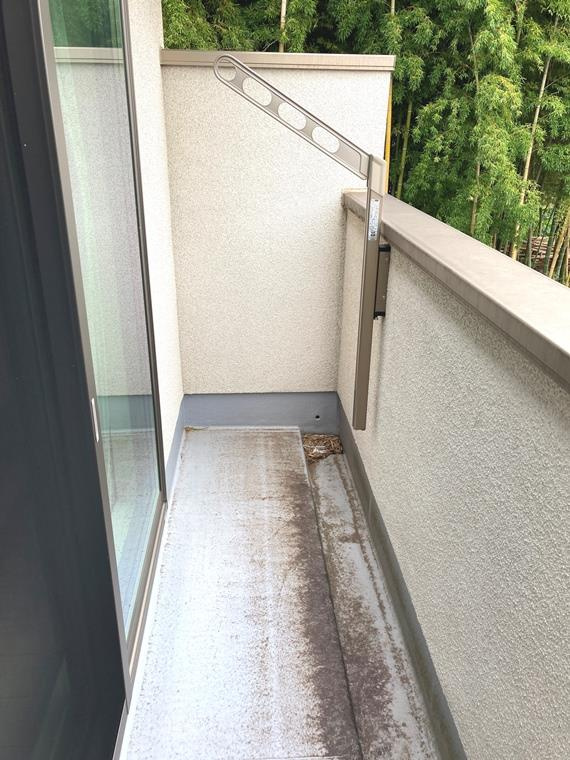 富士町戸建のバルコニー