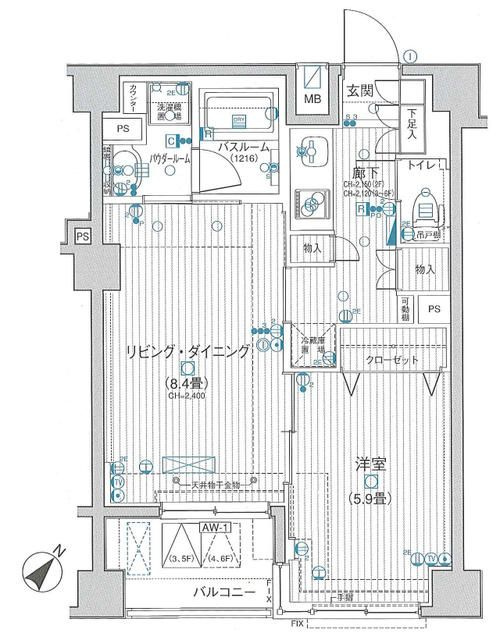 日神デュオステージ押上の間取り