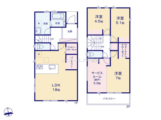 【間取り】 | 名古屋市港区本宮町２丁目37-14『仲介料無料』新築戸建て | 3号棟