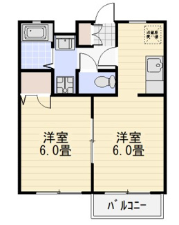 【間取り】 | ブライズ南林間 | 間取りです。