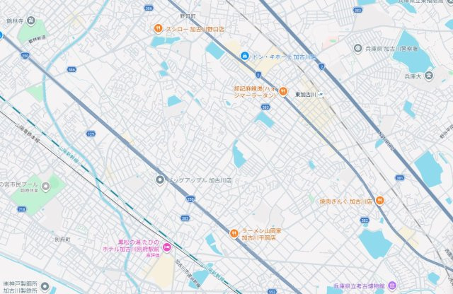 加古川市野口町二屋　　JR「東加古川駅」徒歩20分の地図