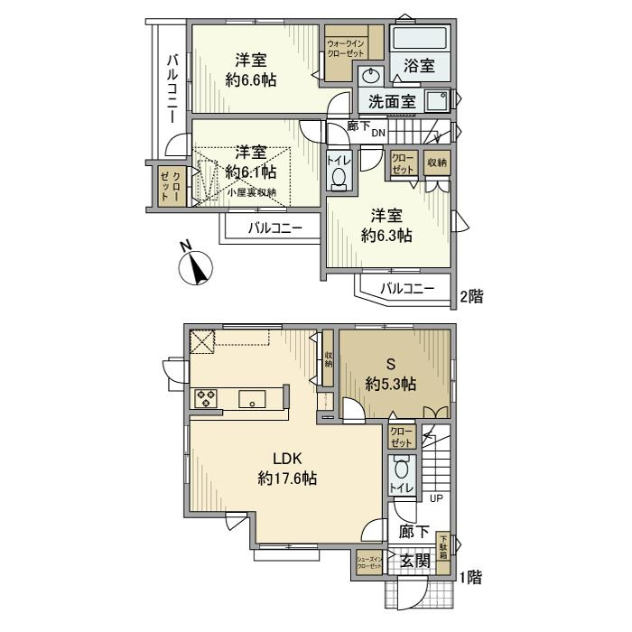 元福岡戸建の間取り