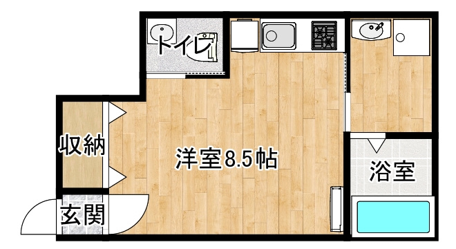 佐伯物産ビルNO.6  4階の間取り