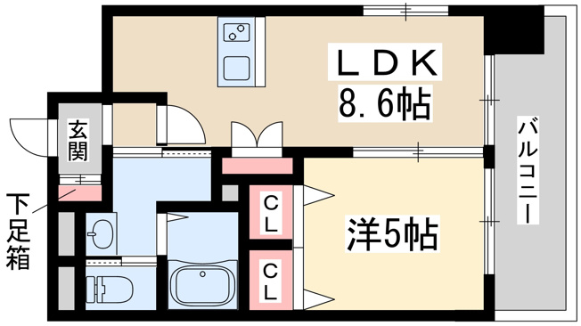 【間取り】 | ラグゼ新大阪1