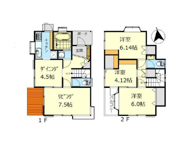 【間取り】 | 中津中古戸建 | 3つの居室とLDKに納戸（サービスルーム）を加えた3SLDKの中古戸建。季節物や大きな荷物もすっきり収まります。回遊しやすい家事動線と豊富な収納で、忙しい毎日もゆとりをもって過ごせます。