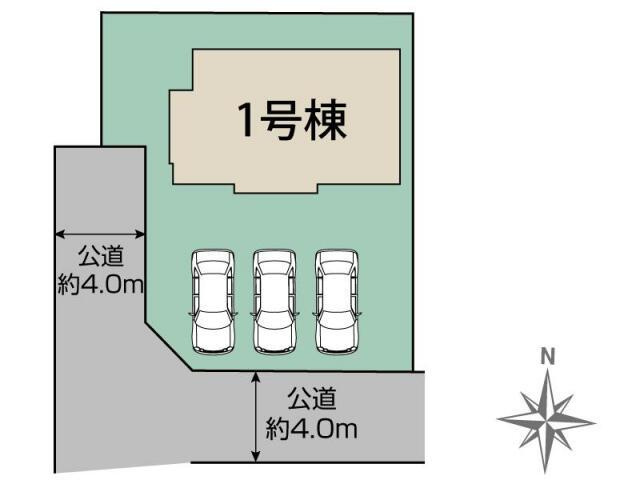仲介手数料無料）愛西市須依町大正２期１棟／２期１号棟の区画図|愛西市須依町大正2期1棟 区画図