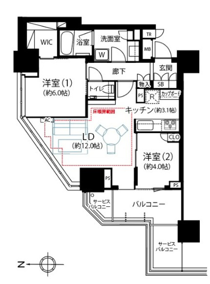 【間取り】 | Brllia Tower 池袋West　ブリリアタワー池袋WEST