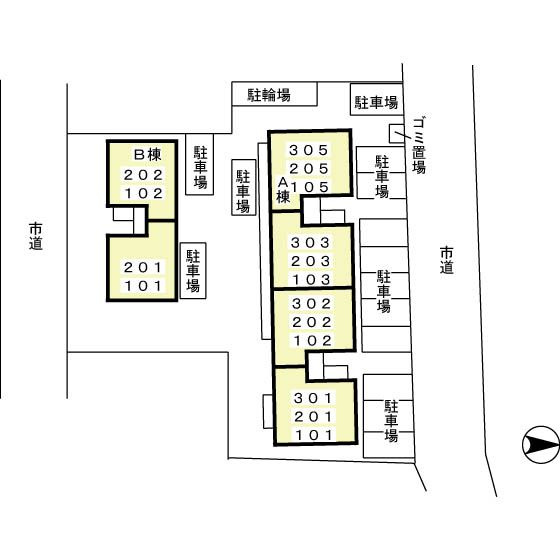 リバージュ　Ｂの区画図