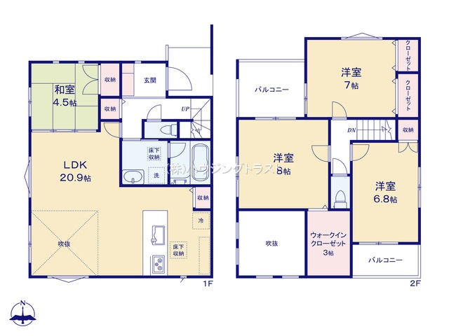 仲介手数料無料　ミラスモ所沢市北秋津0486・新築全1棟