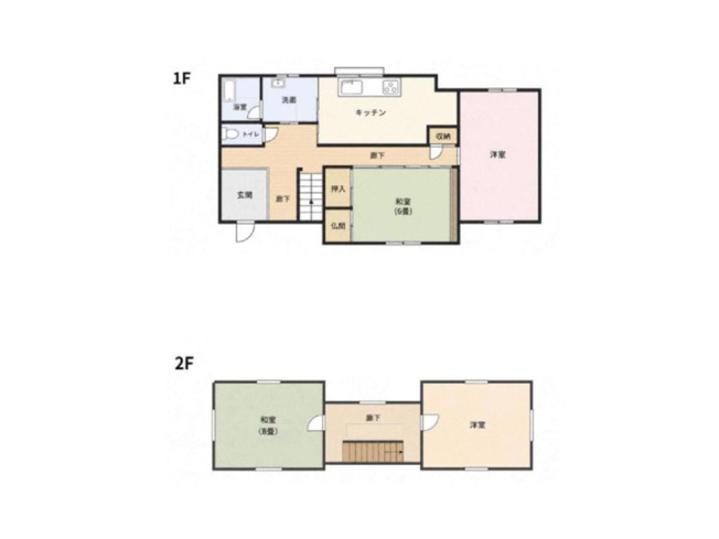 【間取り】 | 西寺方町中古戸建 | 4つの居室と独立したキッチンを備えた4Kの中古戸建。お子様それぞれの個室を確保できる、部屋数に余裕のある間取りです。な内装と落ち着いた各居室で、家族一人ひとりの時間を大切にできます。