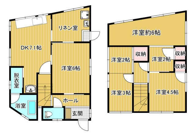 【間取り】 | 西大池1丁目貸戸建て | 西大池1丁目貸戸建て(GoodHome)