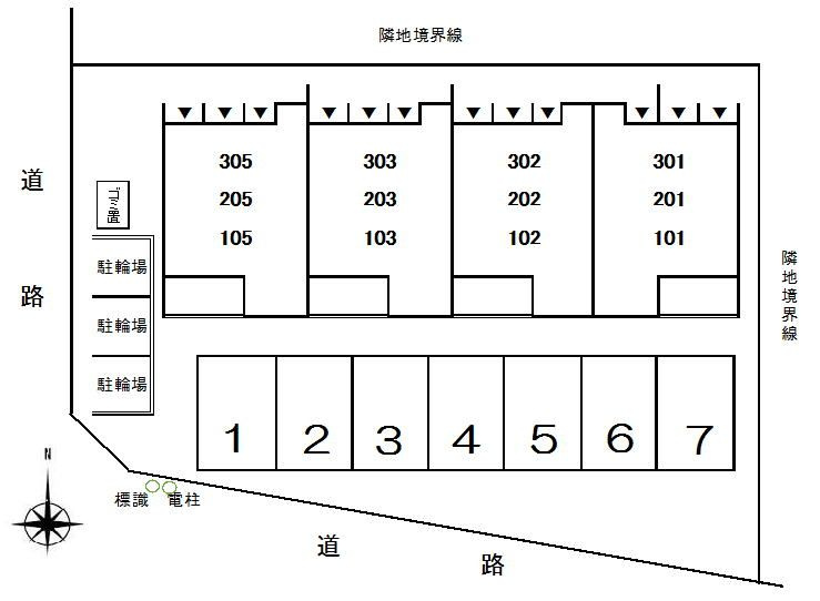 花音名西の区画図