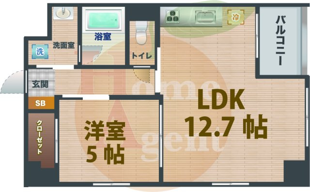 【間取り】 | ユーノ　新宿柏木 | 1LDKのお部屋です。