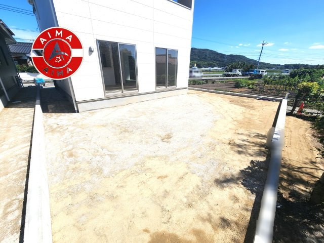 筑紫野市牛島第6-2棟（2号棟）の庭|お庭で自由な時間を過ごせます。