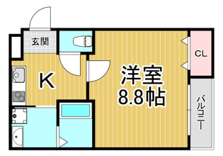 フジパレス西宮段上町の間取り