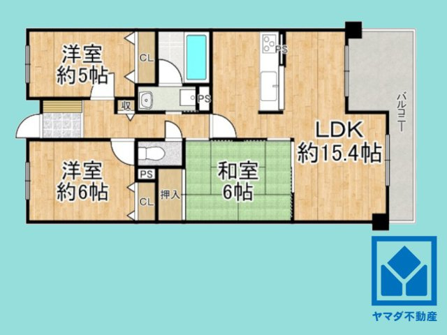 グランデュール鴨川3番館の間取り|図面と現況が異なる場合は現況を優先いたします。