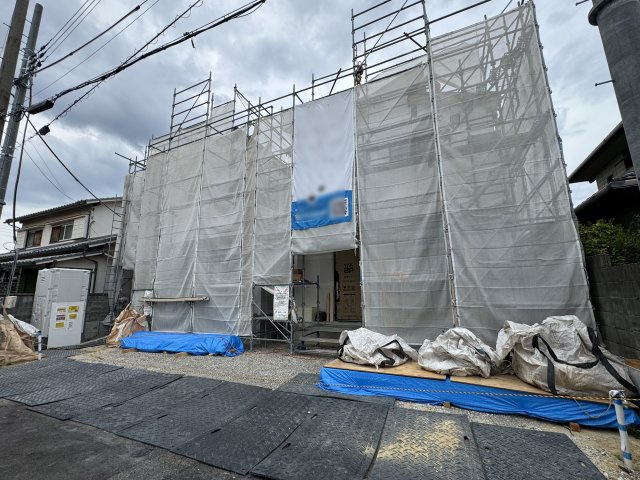 明石市東朝霧丘新築戸建A号棟の前面道路含む現地写真|2026年8月9日撮影
