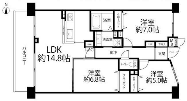 【間取り】 | 東急ドエル・アルス世田谷ネクステージ
