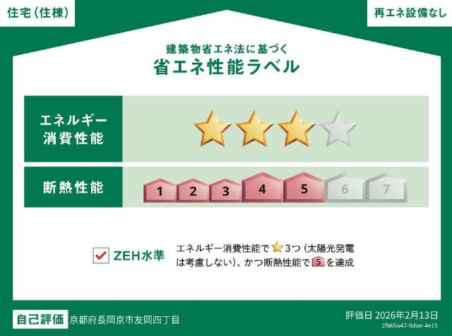 仮）川越市的場スターテラスⅡの外観|省エネ性能ラベル
