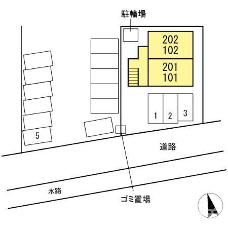 ファミーユタイチ Ｂ棟の区画図