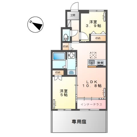 【間取り】 | ブルークラウドＢ