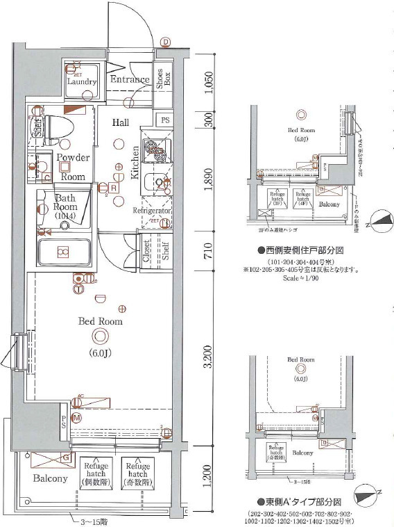 グラントゥルース大森ライズの間取り