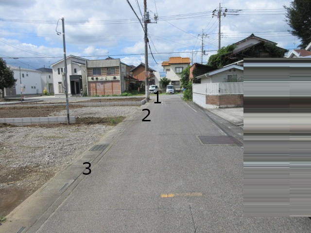 【仲介手数料無料】新築戸建　深谷市田所町4-19（全3棟）の前面道路含む現地写真