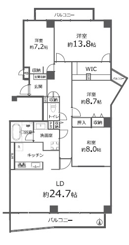 ダイアパレスロイヤル香櫨園の間取り